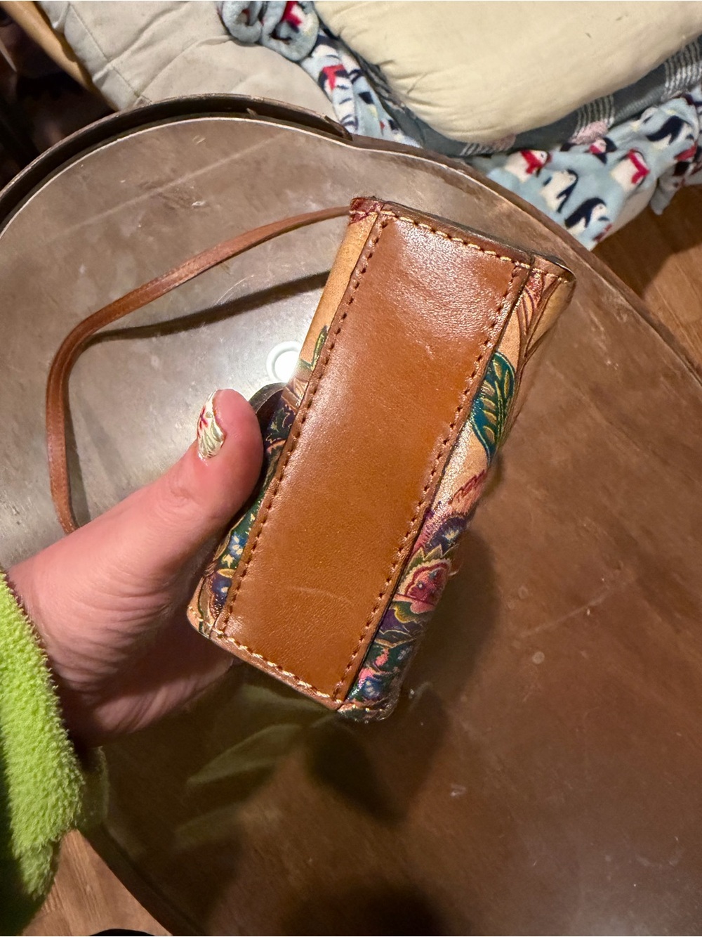 Patricia Nash Tan Floral Print Mini Crossbody Bag - Picture 2 of 5